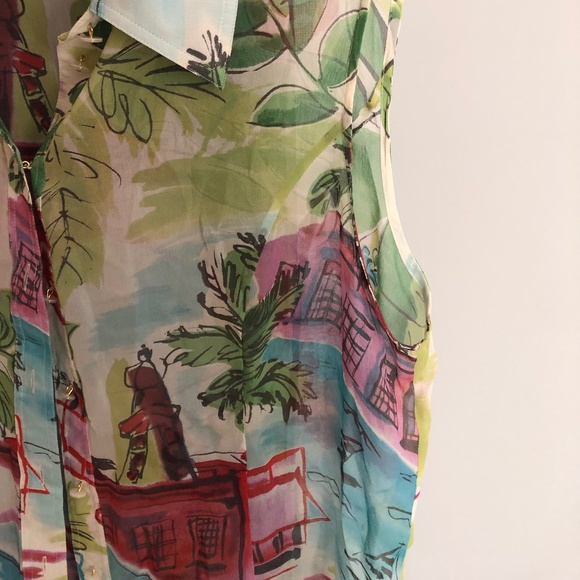 St John Sport XL Sleeveless blouse Silk - Picture 4 of 4